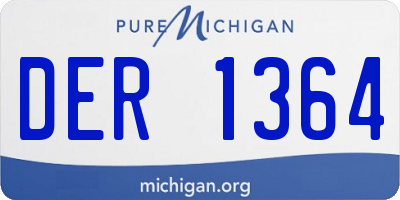 MI license plate DER1364