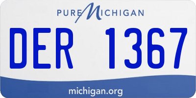 MI license plate DER1367