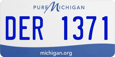 MI license plate DER1371