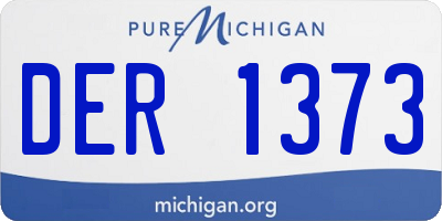 MI license plate DER1373