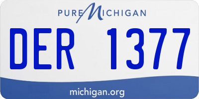 MI license plate DER1377