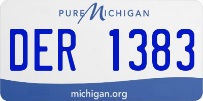 MI license plate DER1383