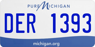 MI license plate DER1393