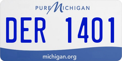 MI license plate DER1401