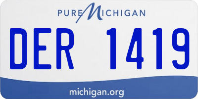 MI license plate DER1419