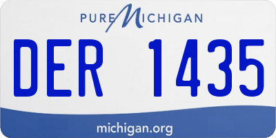 MI license plate DER1435