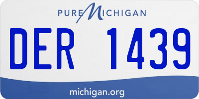 MI license plate DER1439