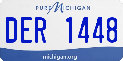MI license plate DER1448