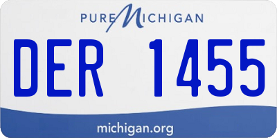 MI license plate DER1455