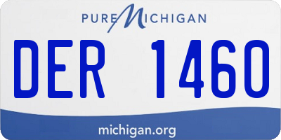 MI license plate DER1460