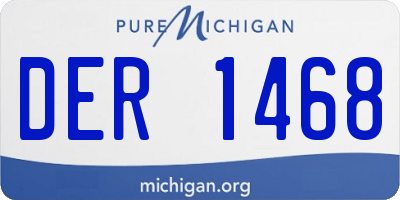 MI license plate DER1468