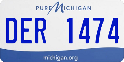 MI license plate DER1474