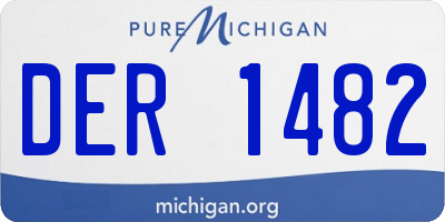 MI license plate DER1482