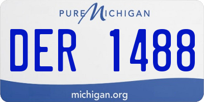 MI license plate DER1488