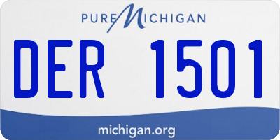 MI license plate DER1501