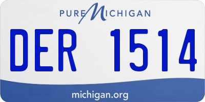 MI license plate DER1514