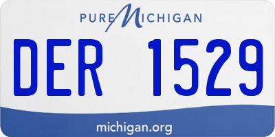 MI license plate DER1529