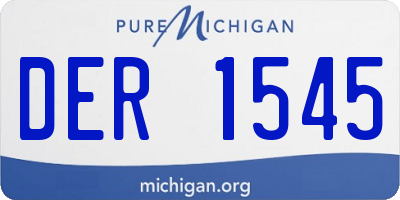 MI license plate DER1545