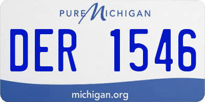 MI license plate DER1546