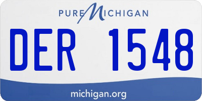 MI license plate DER1548