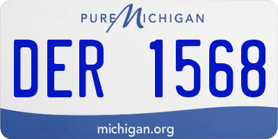 MI license plate DER1568