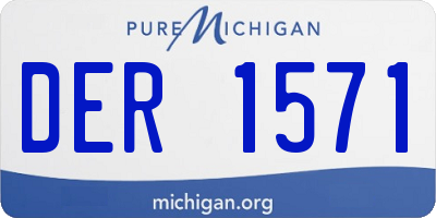 MI license plate DER1571