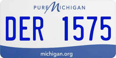MI license plate DER1575