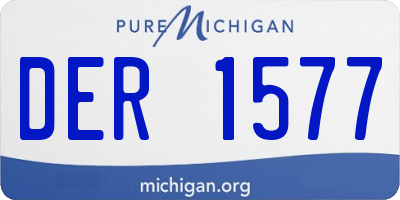 MI license plate DER1577