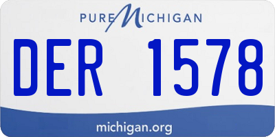 MI license plate DER1578