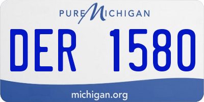 MI license plate DER1580