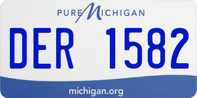 MI license plate DER1582