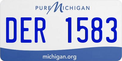 MI license plate DER1583