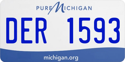 MI license plate DER1593
