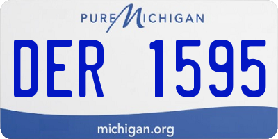 MI license plate DER1595