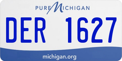 MI license plate DER1627