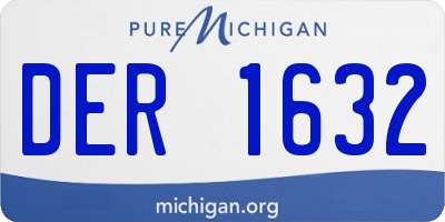 MI license plate DER1632