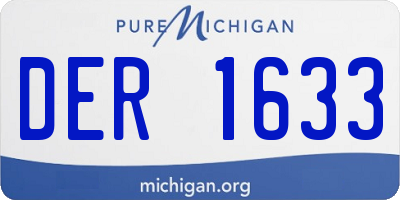 MI license plate DER1633