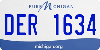 MI license plate DER1634