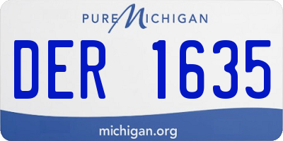 MI license plate DER1635