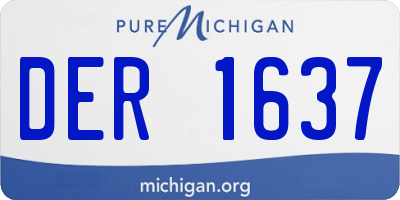 MI license plate DER1637