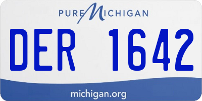 MI license plate DER1642