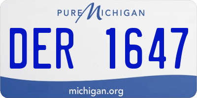 MI license plate DER1647