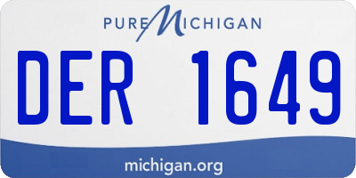 MI license plate DER1649