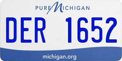 MI license plate DER1652