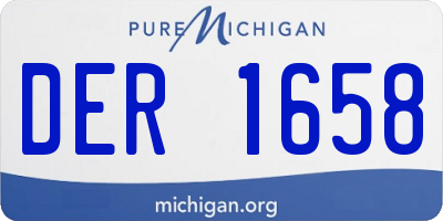 MI license plate DER1658