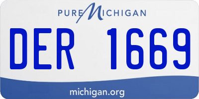 MI license plate DER1669