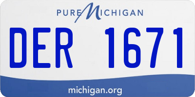 MI license plate DER1671