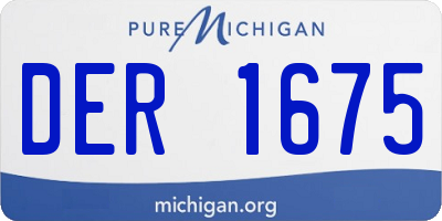 MI license plate DER1675
