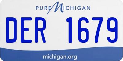 MI license plate DER1679