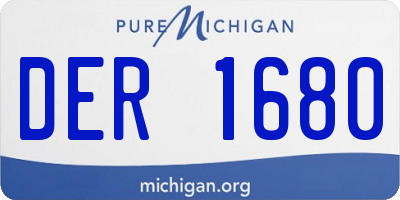MI license plate DER1680